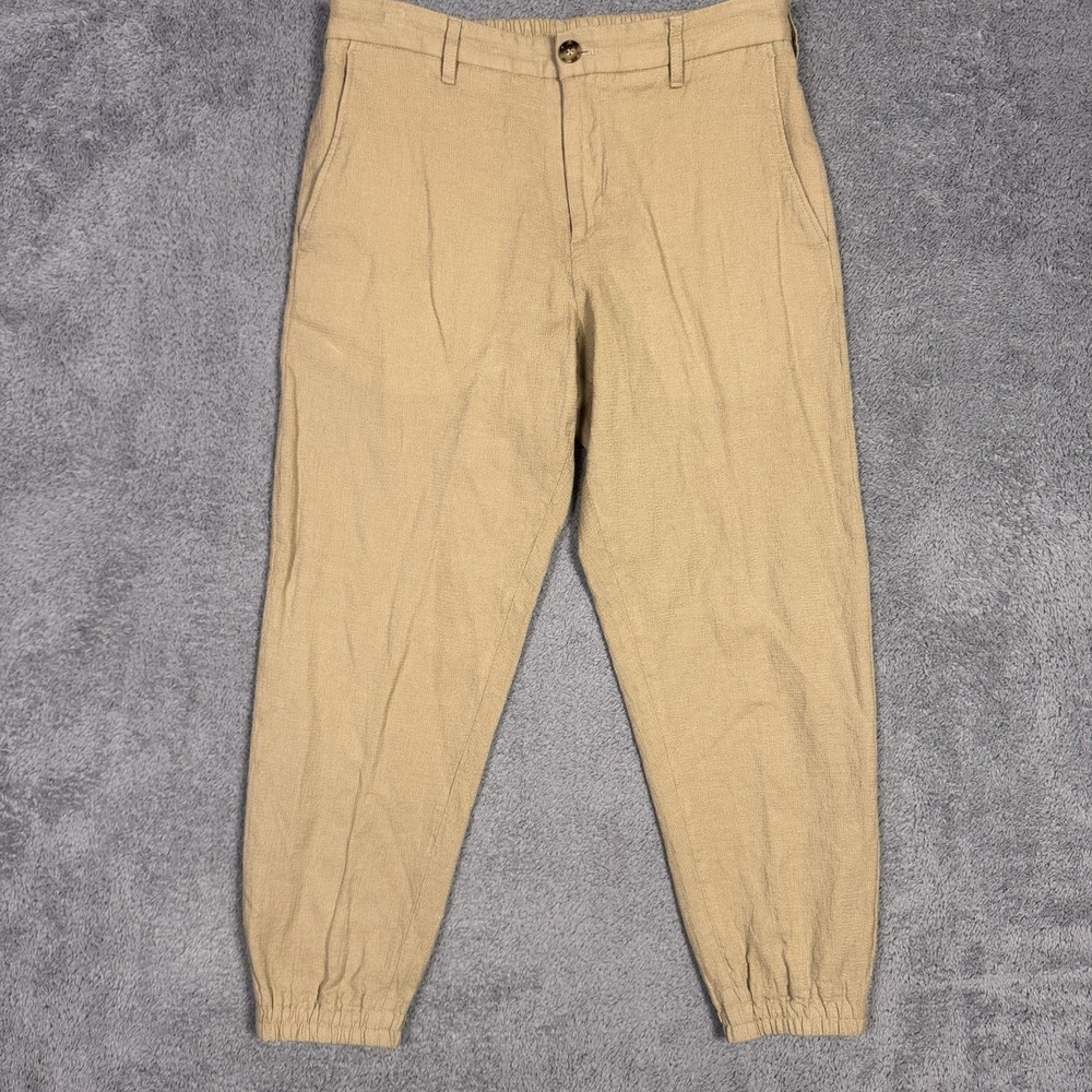 Burberry Mens IT 48 Wool Ramie Knit Jogger Pants Brown Italy Made
